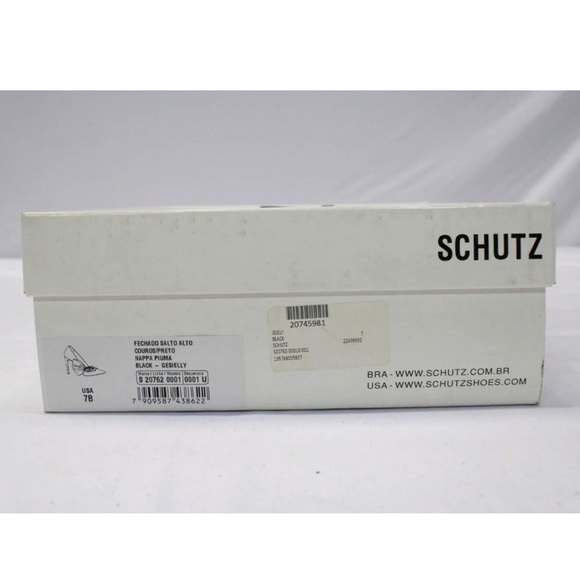 Schutz black classic stiletto leather bow heel size 7 worn once - Picture 6 of 7